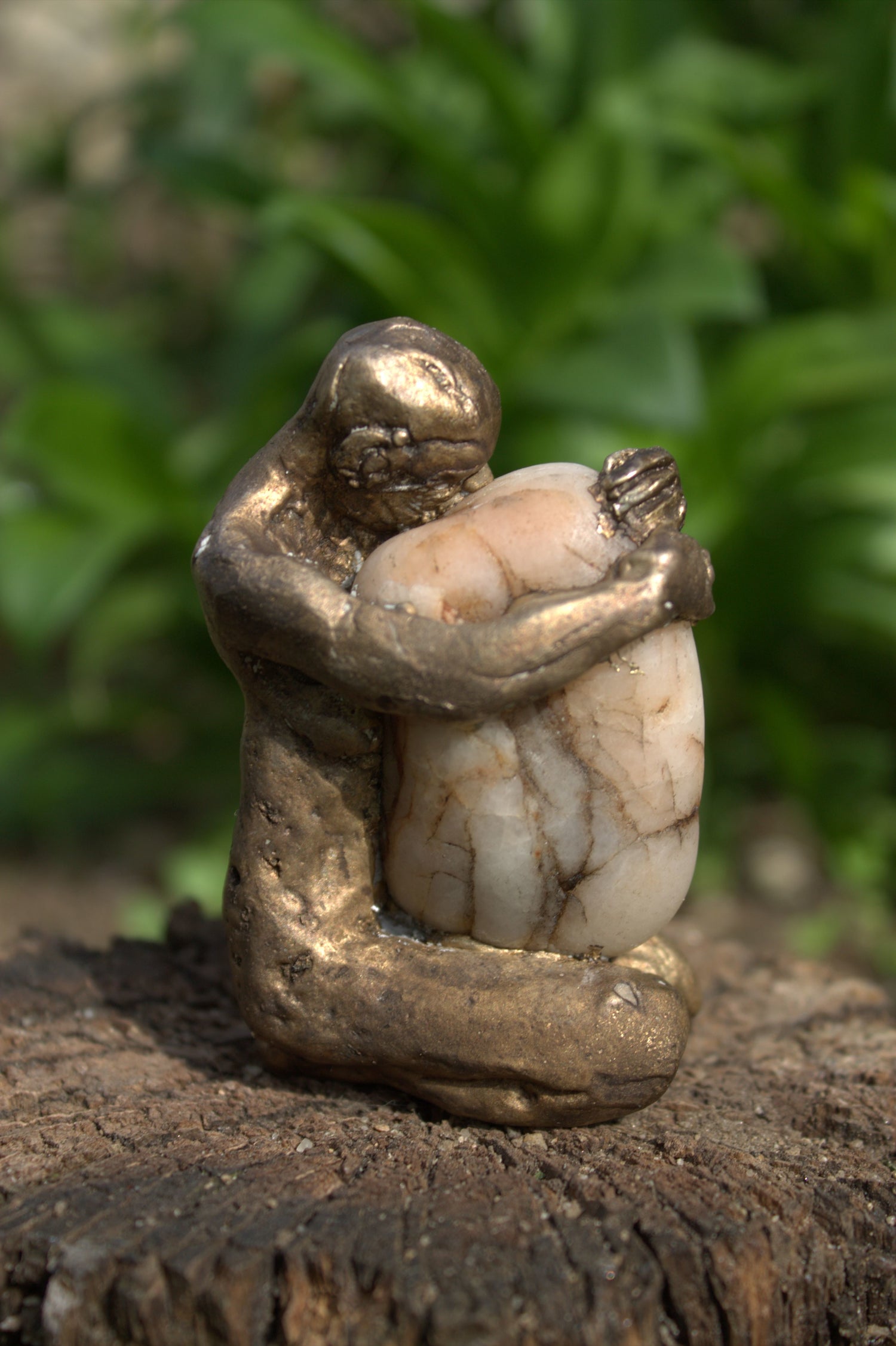 sisyphe, bronze, sculpture, cire perdue, sculpture moderne, sculpture contemporaine, fonderie du champ bon, audrey flechet