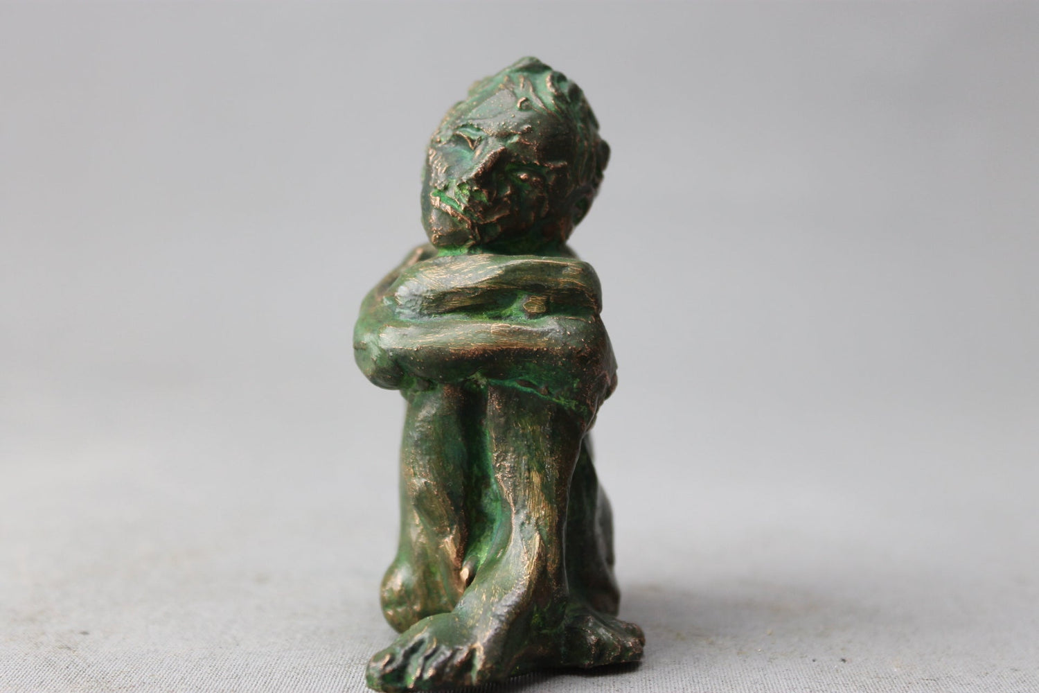 sculpture, audrey flechet, bronze, sérénité, fonderie du champ bon, compression