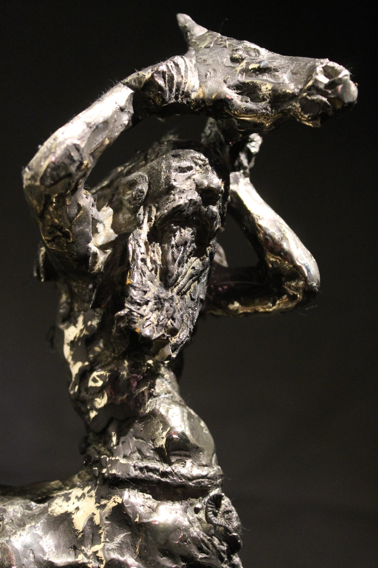audrey flechet, sculpture, bronze, centaure, bronce, fonderie du champ bon, centaur, centauro, krotos