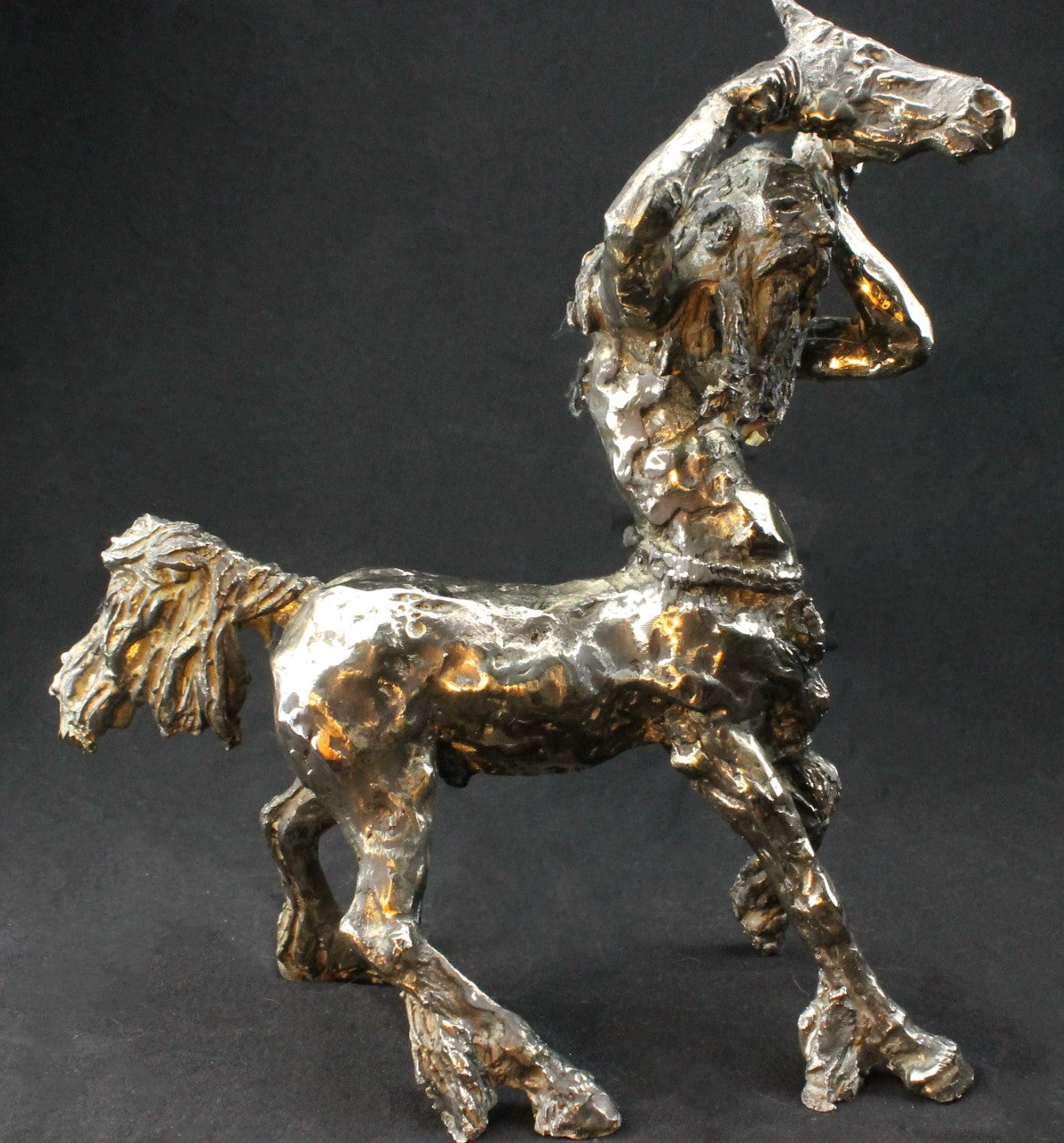 audrey flechet, sculpture, bronze, centaure, bronce, fonderie du champ bon, centaur, centauro, krotos