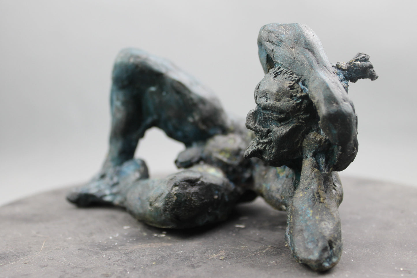 audrey flechet, flechet, sculpture, fonderie du champ bon, bronze, bronce, bronzo, lost wax, cire perdue, satyre, satyre du solstice, statue, statuette, nu, nu masculin