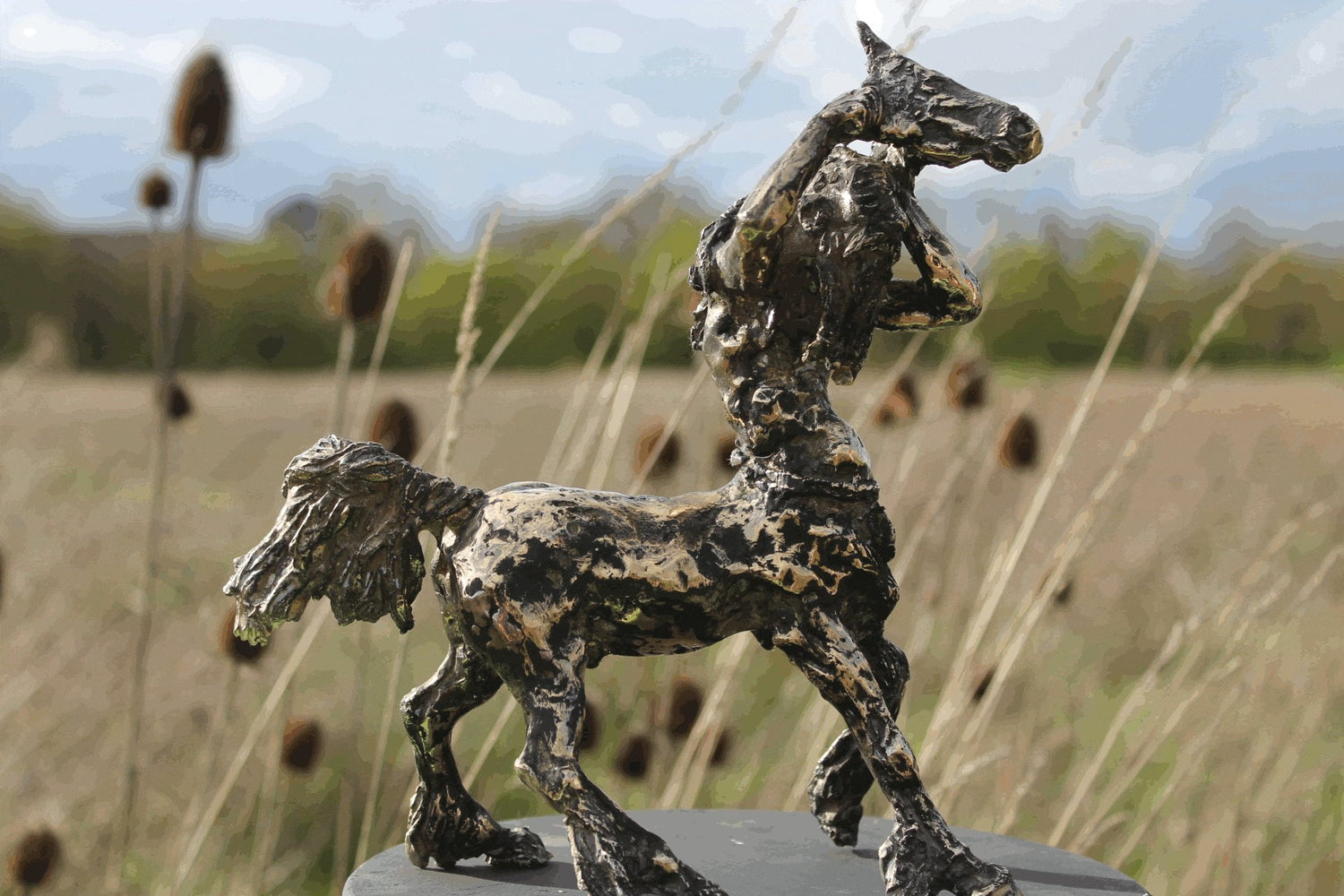 audrey flechet, sculpture, bronze, centaure, bronce, fonderie du champ bon, centaur, centauro, krotos