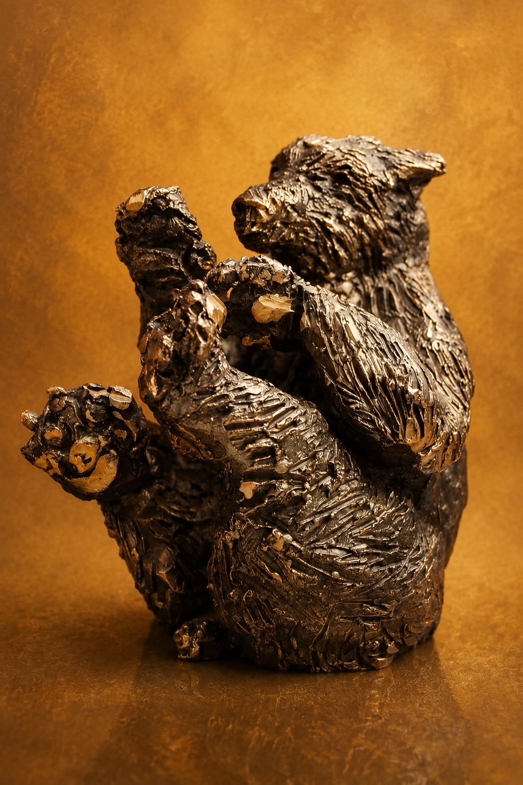 ours, sculpture, contemporaine, bronze, technique, cire perdue, lost wax, audrey flechet, flechet, fonderie du champ bon,  la pause miel
