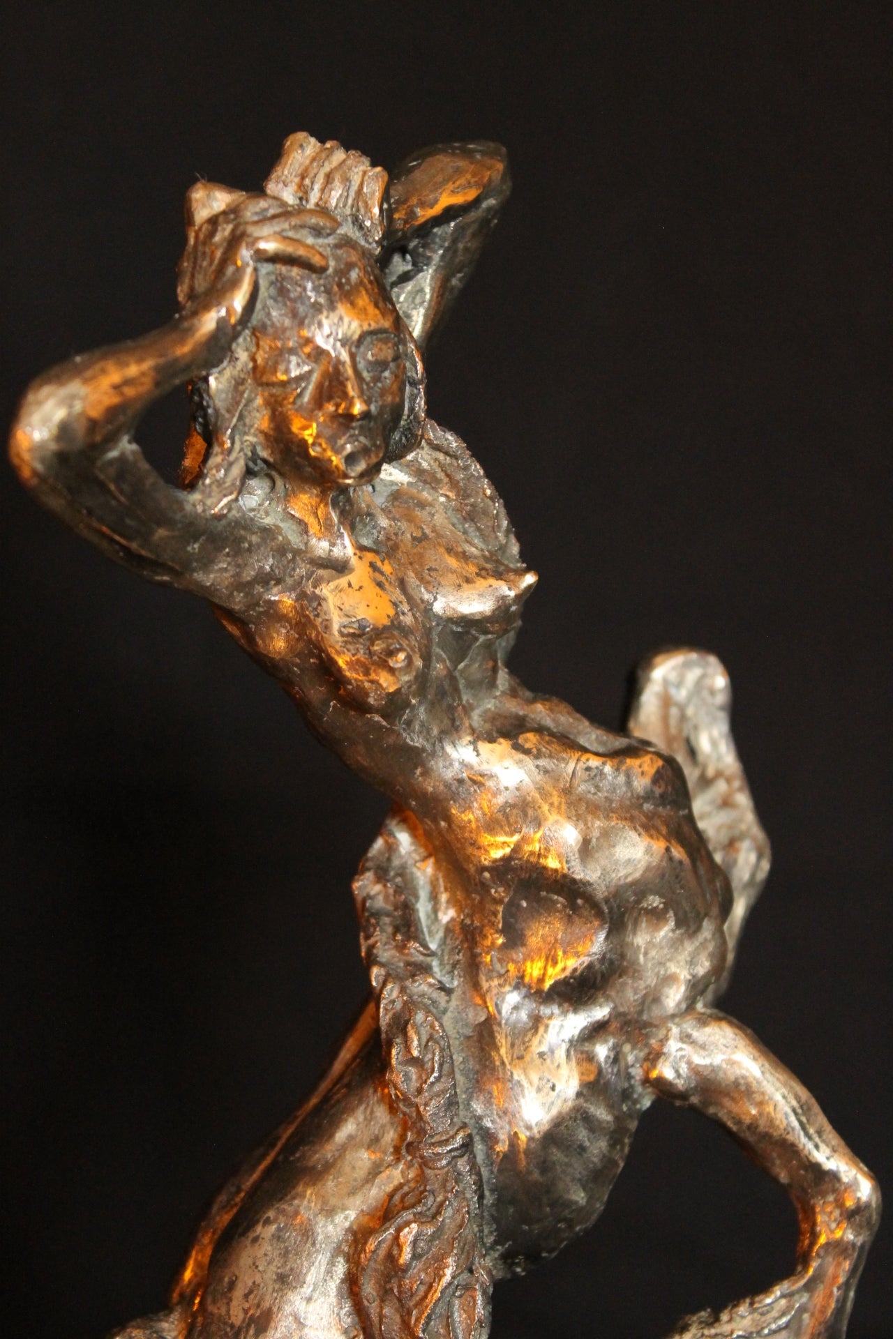 audrey flechet, sculpture, bronze, centaure, bronce, fonderie du champ bon, centaur, centauro, hylonomé