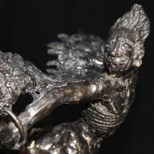 audrey flechet, sculpture, bronze, centaure, bronce, fonderie du champ bon, centaur, centauro, hyléos