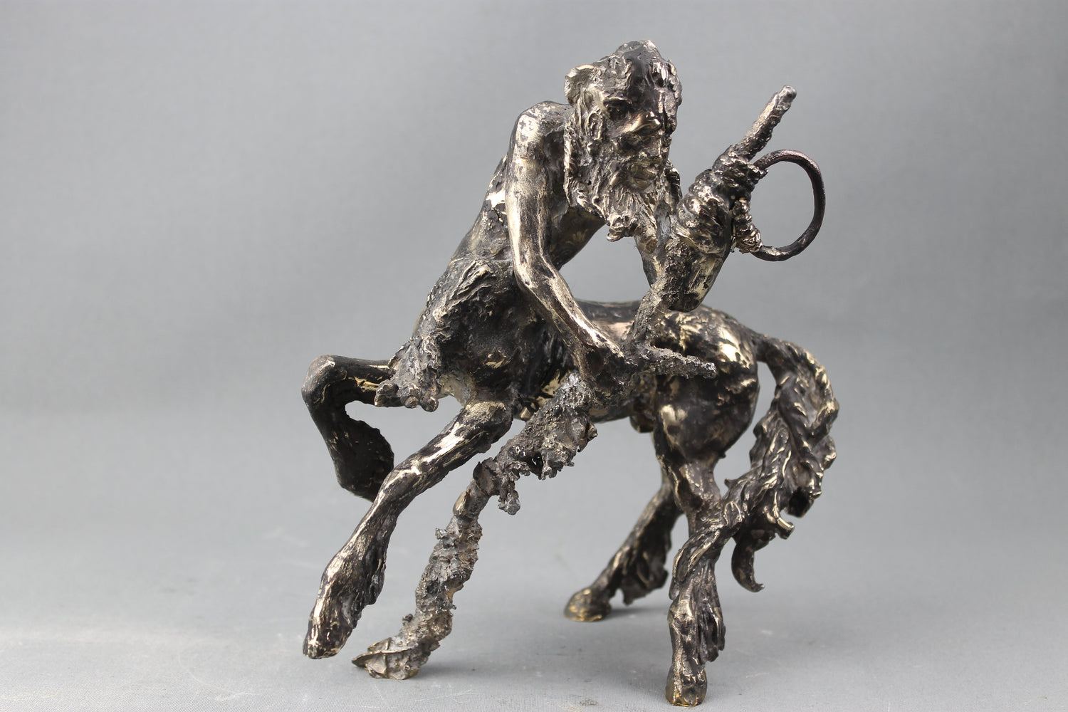 audrey flechet, sculpture, bronze, centaure, bronce, fonderie du champ bon, centaur, centauro, piece unique, chiron