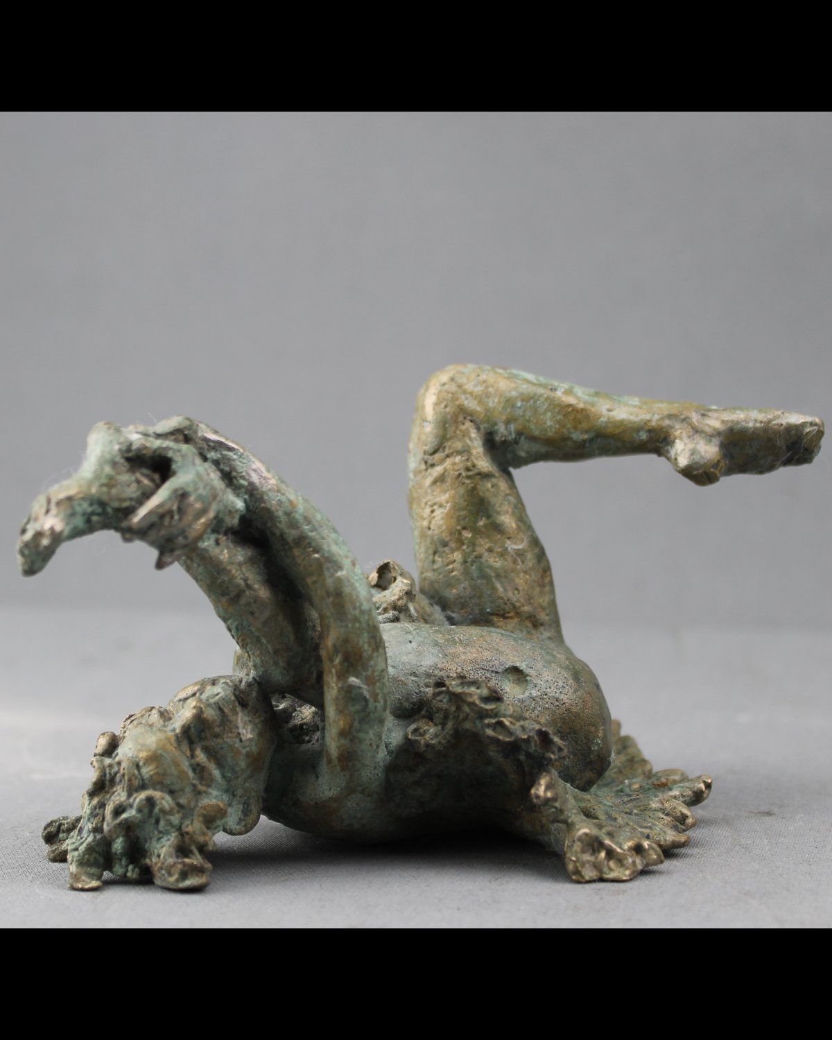 audrey flechet, sculpture, bronze, pièce unique, cire perdue, french cancan, dace, danseuse, fonderie du champ bon, lost wax, metal casting, séraphine