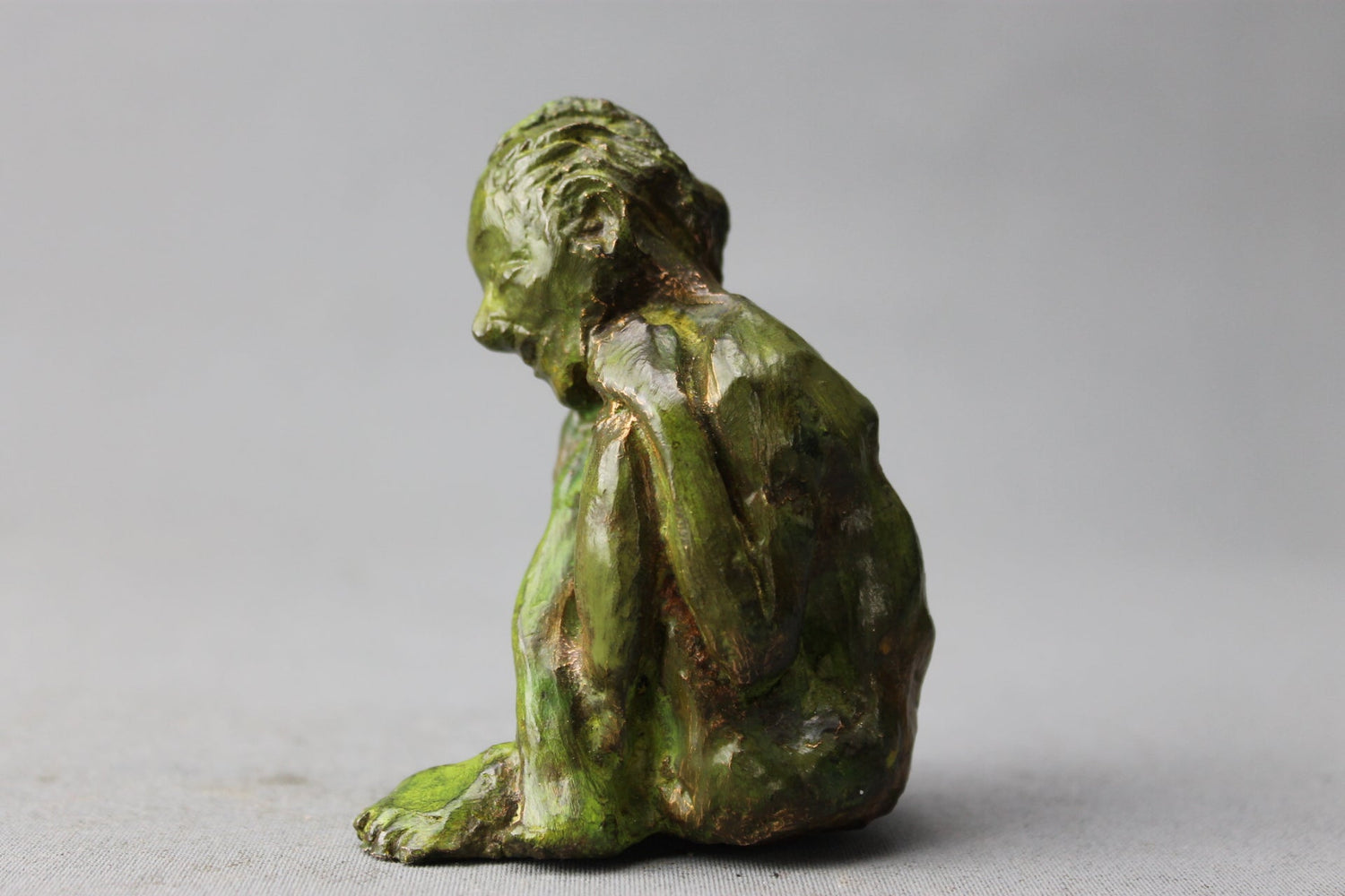 bronze, sculpture, audrey flechet, la grenouille, fonderie du champ bon