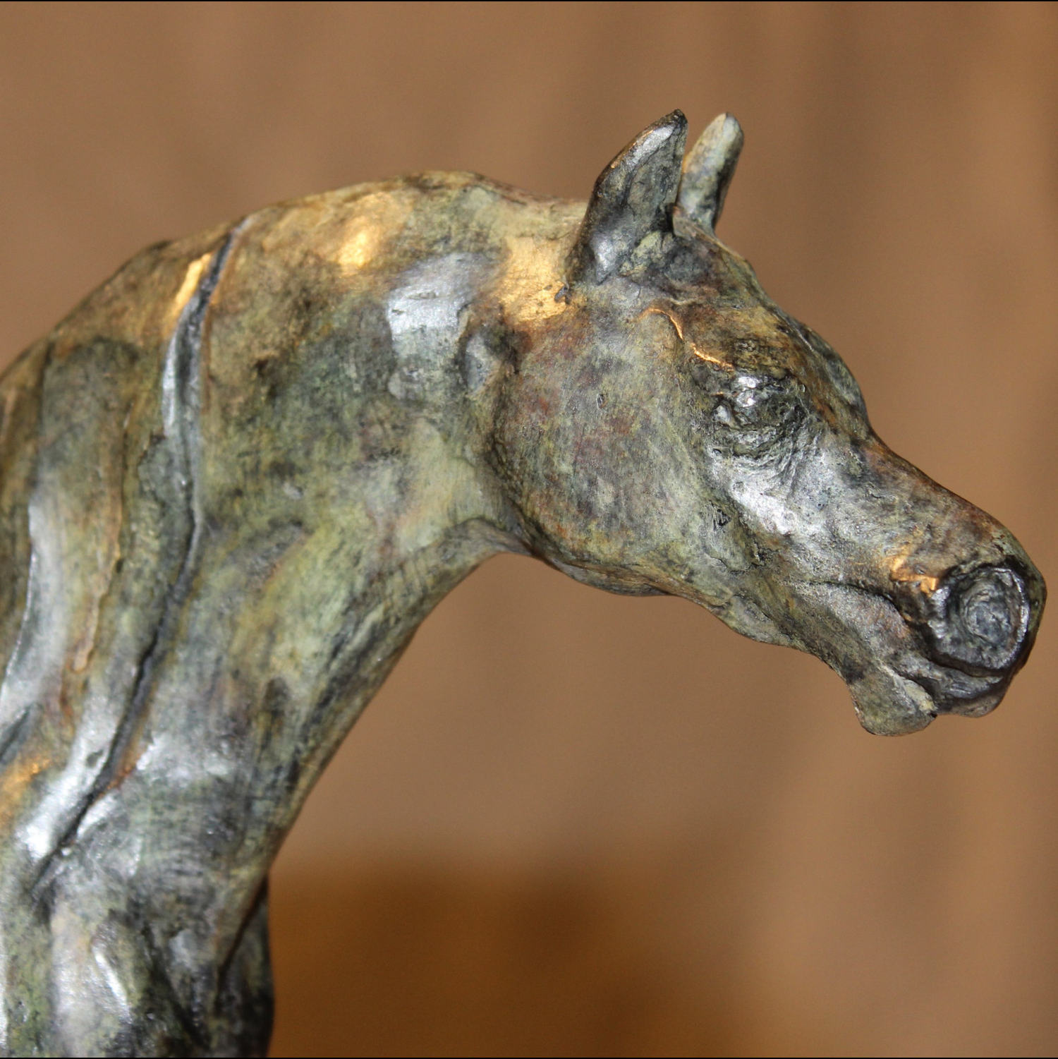 pur sang arabe, bronze, cheval, sculpture, audrey flechet