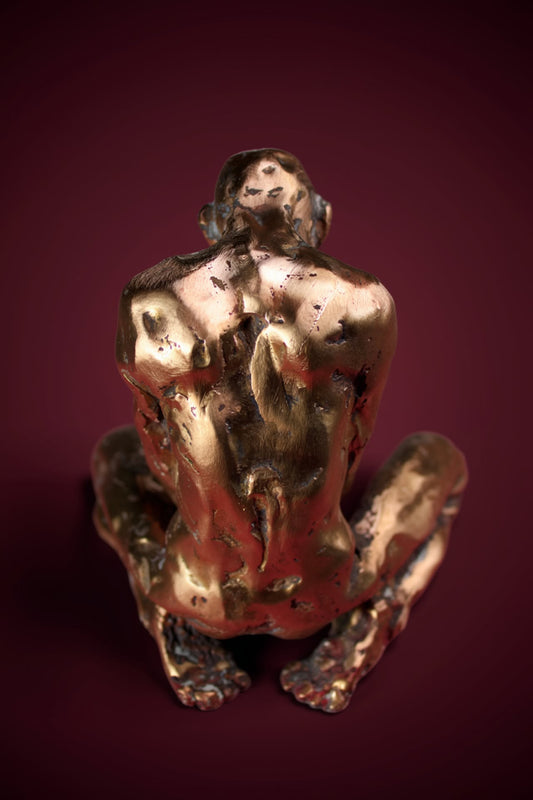  sculpture, contemporaine, technique, cire perdue, lost wax, bronze, fonderie du champ bon, atelier de la cire perdue, audrey flechet, flechet, le pénitent , pierre louis
