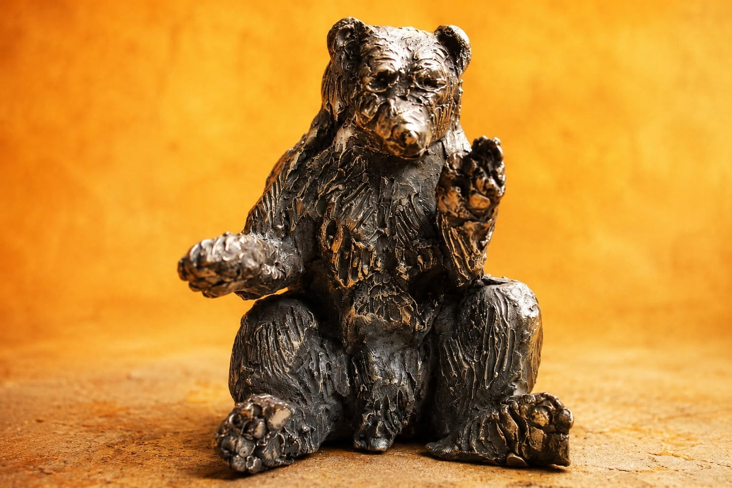ours, sculpture, contemporaine, bronze, technique, cire perdue, lost wax, audrey flechet, flechet, fonderie du champ bon, eveil tranquille