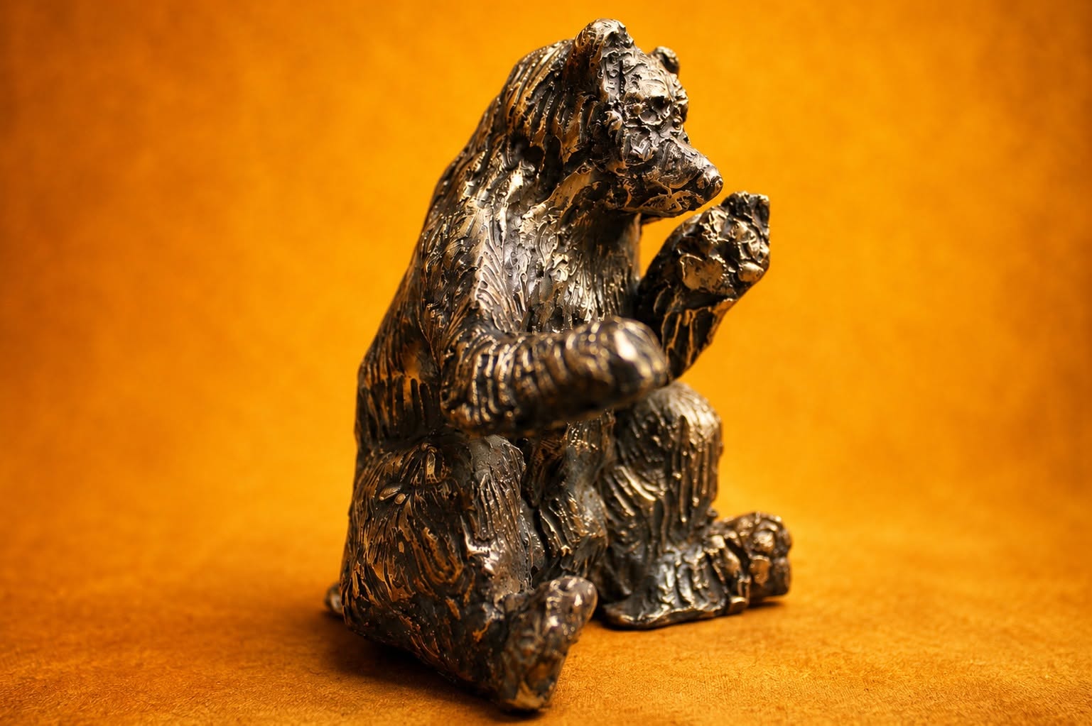 ours, sculpture, contemporaine, bronze, technique, cire perdue, lost wax, audrey flechet, flechet, fonderie du champ bon, eveil tranquille