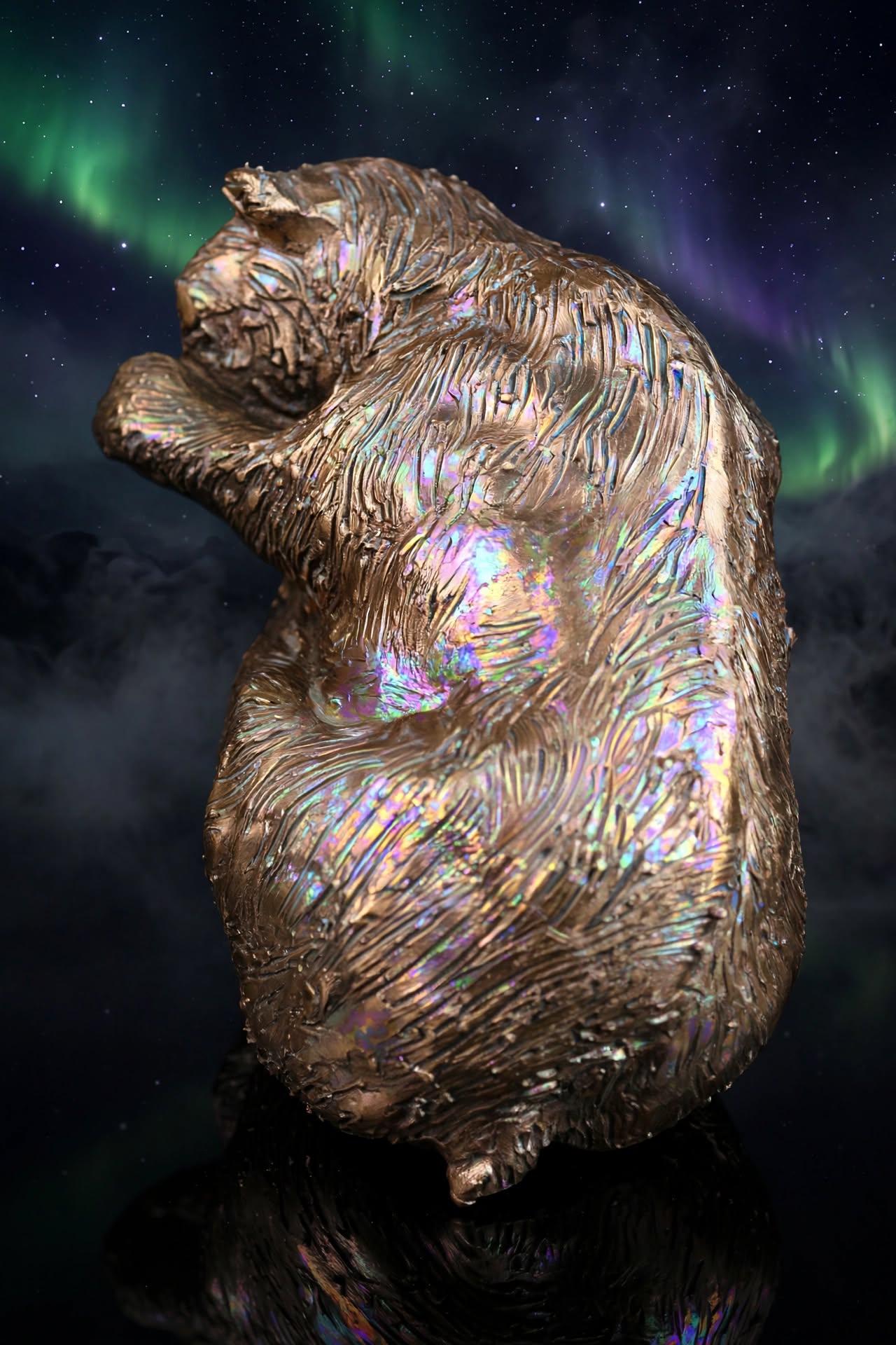 ours, sculpture, contemporaine, bronze, technique, cire perdue, lost wax, audrey flechet, flechet, fonderie du champ bon, morsus borealis