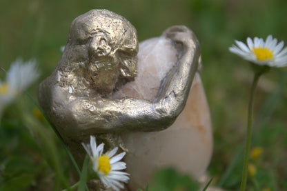 audrey flechet, sculpture, bronze, sisyphe, atelier du champ bon, fonderie du champ bon, lost wax, metal casting