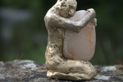 audrey flechet, sculpture, bronze, sisyphe, atelier du champ bon, fonderie du champ bon, lost wax, metal casting