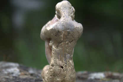 audrey flechet, sculpture, bronze, sisyphe, atelier du champ bon, fonderie du champ bon, lost wax, metal casting