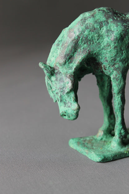 sculpture cheval, bronze, cire perdue, horse metal casting, lost  wax, audrey flechet, fonderie du champ bon