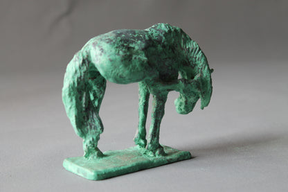sculpture cheval, bronze, cire perdue, horse metal casting, lost  wax, audrey flechet, fonderie du champ bon