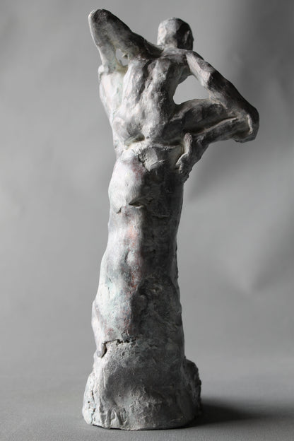 atento, bronce, bronzo, metal casting, lost wax, sentinelle, sculpture, audrey flechet, fonderie du champ bon, bronze, bronze blanc de titane, cire perdue, watcher