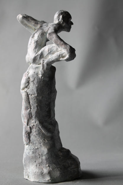 atento, bronce, bronzo, metal casting, lost wax, sentinelle, sculpture, audrey flechet, fonderie du champ bon, bronze, bronze blanc de titane, cire perdue, watcher