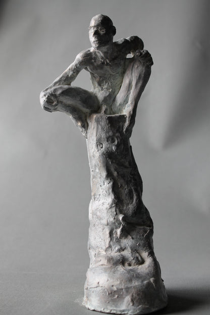 atento, bronce, bronzo, metal casting, lost wax, sentinelle, sculpture, audrey flechet, fonderie du champ bon, bronze, bronze blanc de titane, cire perdue, watcher