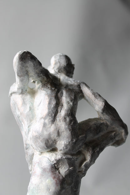 atento, bronce, bronzo, metal casting, lost wax, sentinelle, sculpture, audrey flechet, fonderie du champ bon, bronze, bronze blanc de titane, cire perdue, watcher