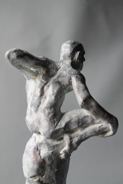 atento, bronce, bronzo, metal casting, lost wax, sentinelle, sculpture, audrey flechet, fonderie du champ bon, bronze, bronze blanc de titane, cire perdue, watcher