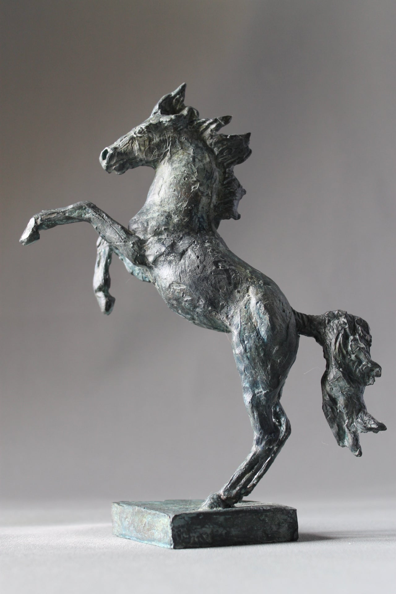 cheval cabré, sculpture, bronze, bronze équestre, audrey flechet, fonderie du champ bon, prancing horse, metal casting, lost wax, cire perdue, cavallo, caballo, bronce, bronzo, art moderne, sculpture moderne, art contemporain, sculpture contemporaine