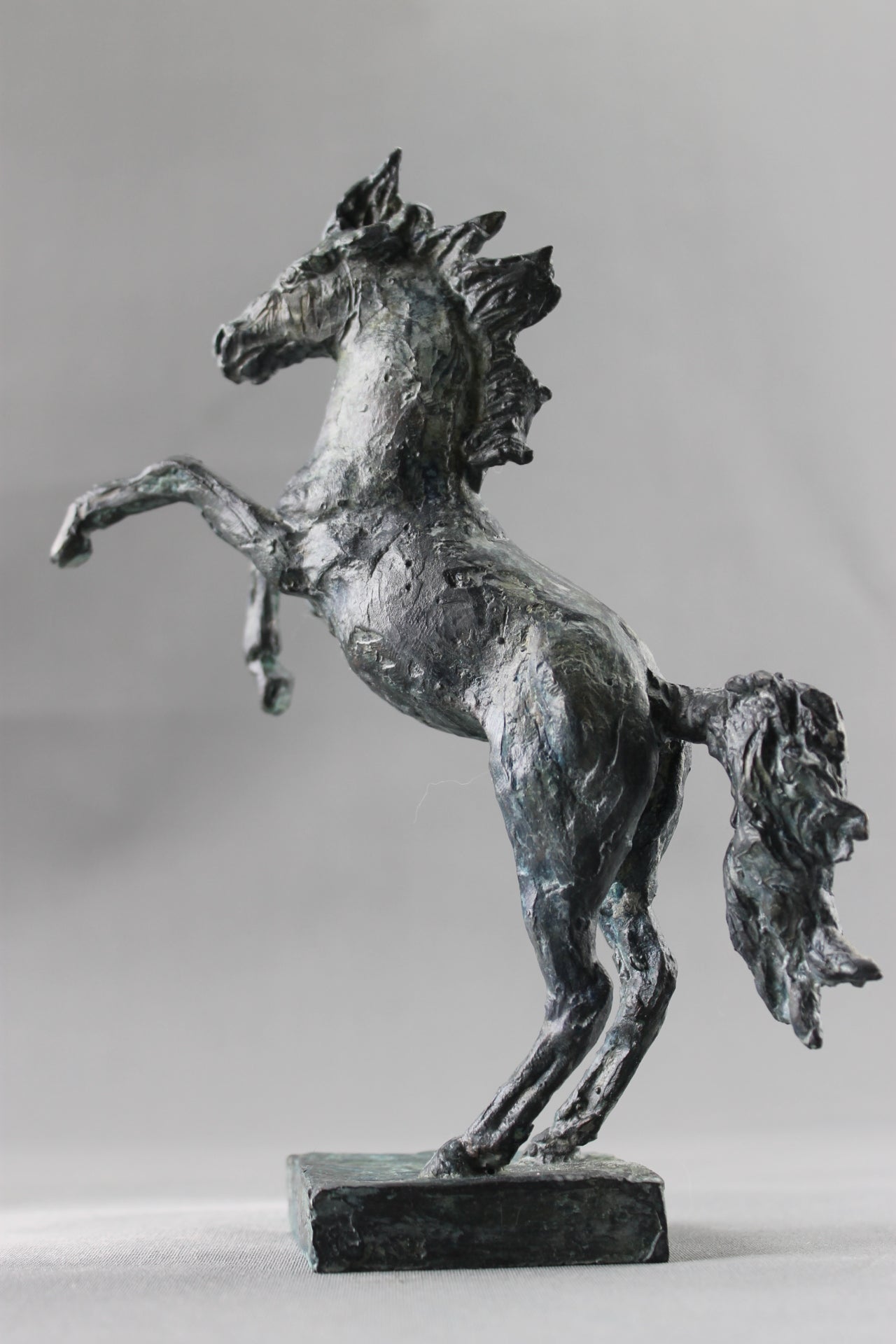 cheval cabré, sculpture, bronze, bronze équestre, audrey flechet, fonderie du champ bon, prancing horse, metal casting, lost wax, cire perdue, cavallo, caballo, bronce, bronzo