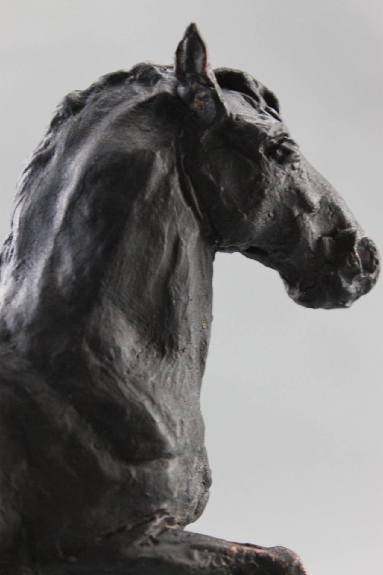 sculpture, audrey flechet, fonderie du champ bon, cheval au piaffer, piaffe horse, metal casting, bronze equestre, cire perdue, lost wax, horse, cavallo, caballo, bronce, bronzo