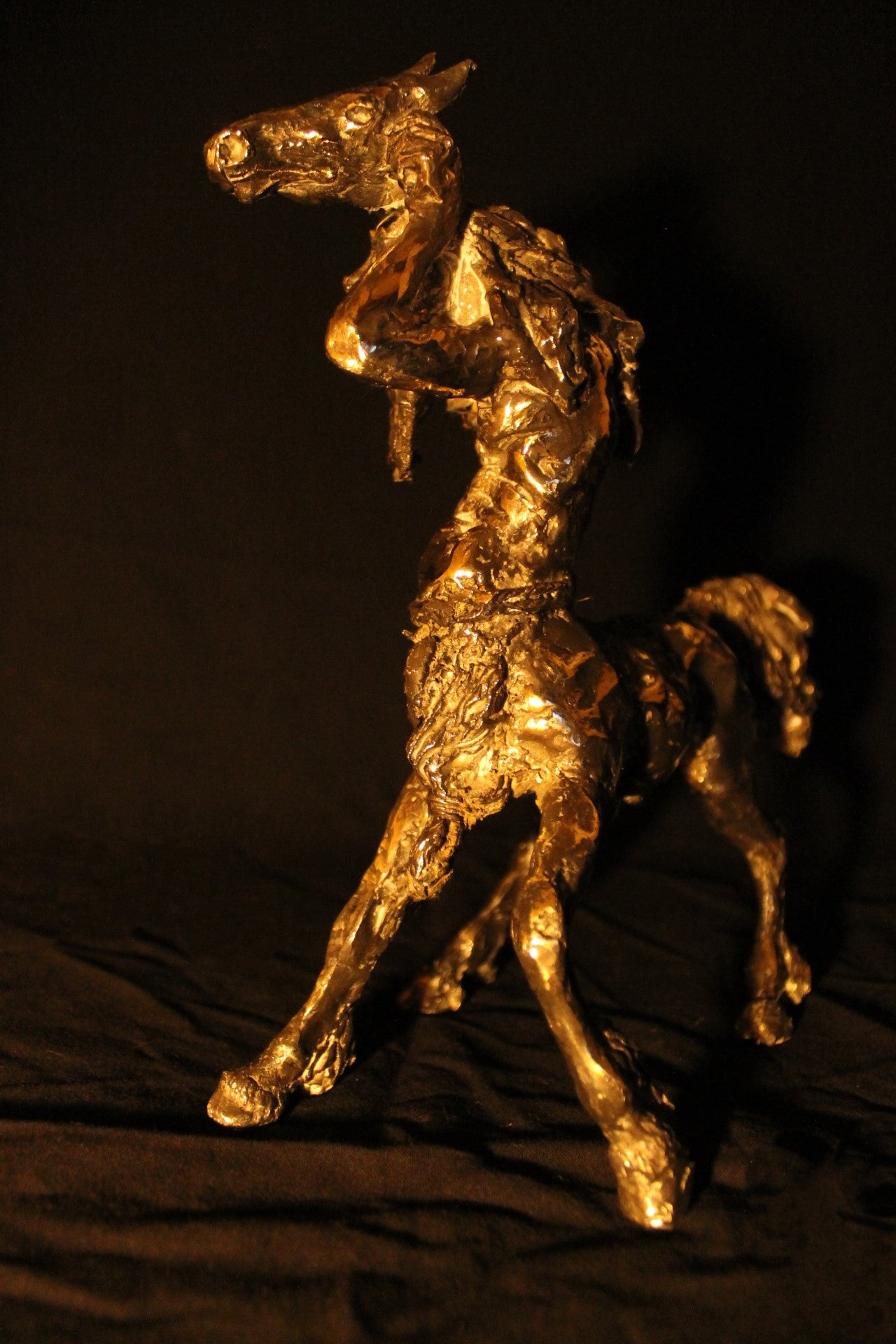 audrey flechet, sculpture, bronze, centaure, bronce, fonderie du champ bon, centaur, centauro, krotos
