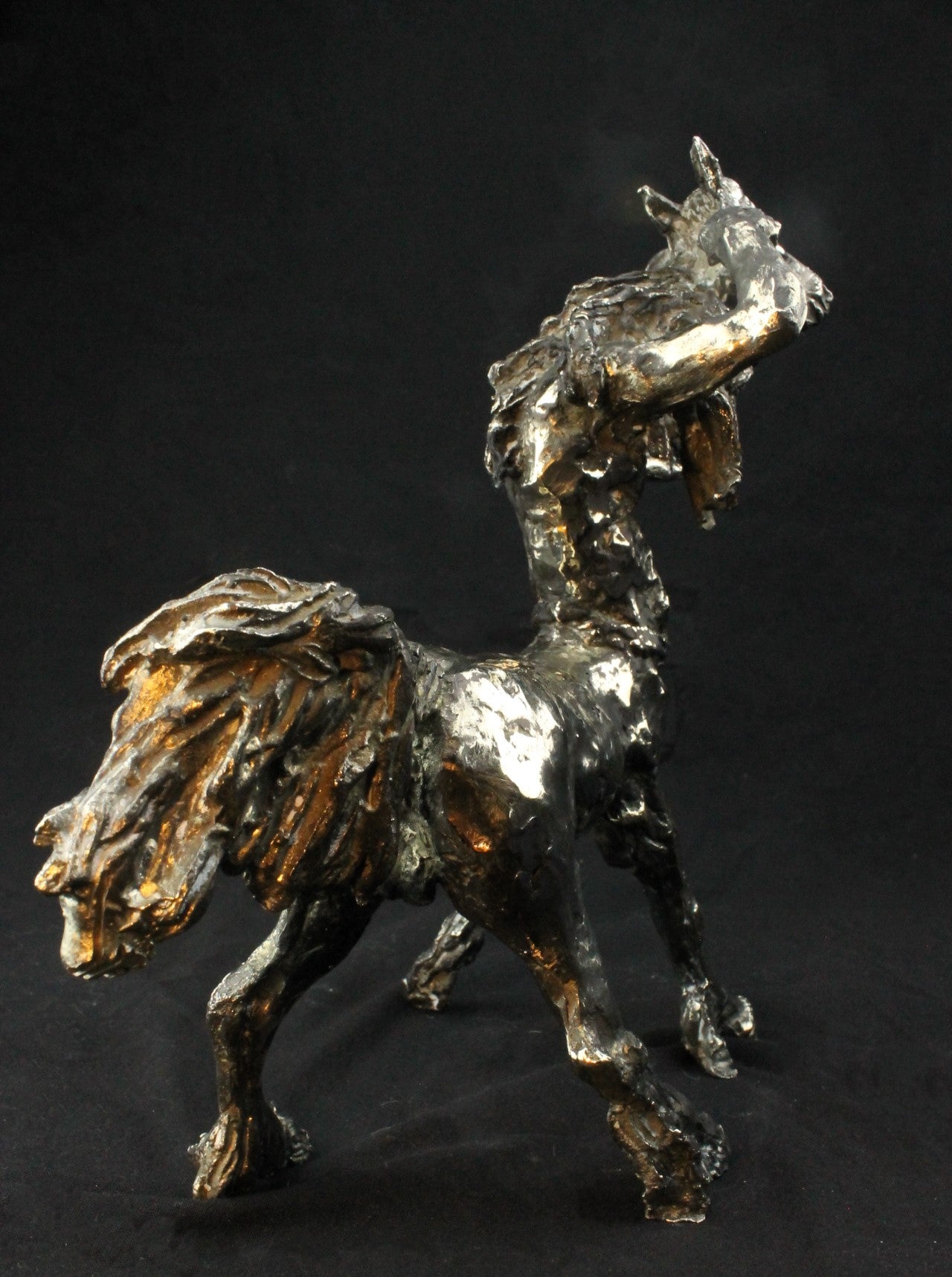 audrey flechet, sculpture, bronze, centaure, bronce, fonderie du champ bon, centaur, centauro, krotos