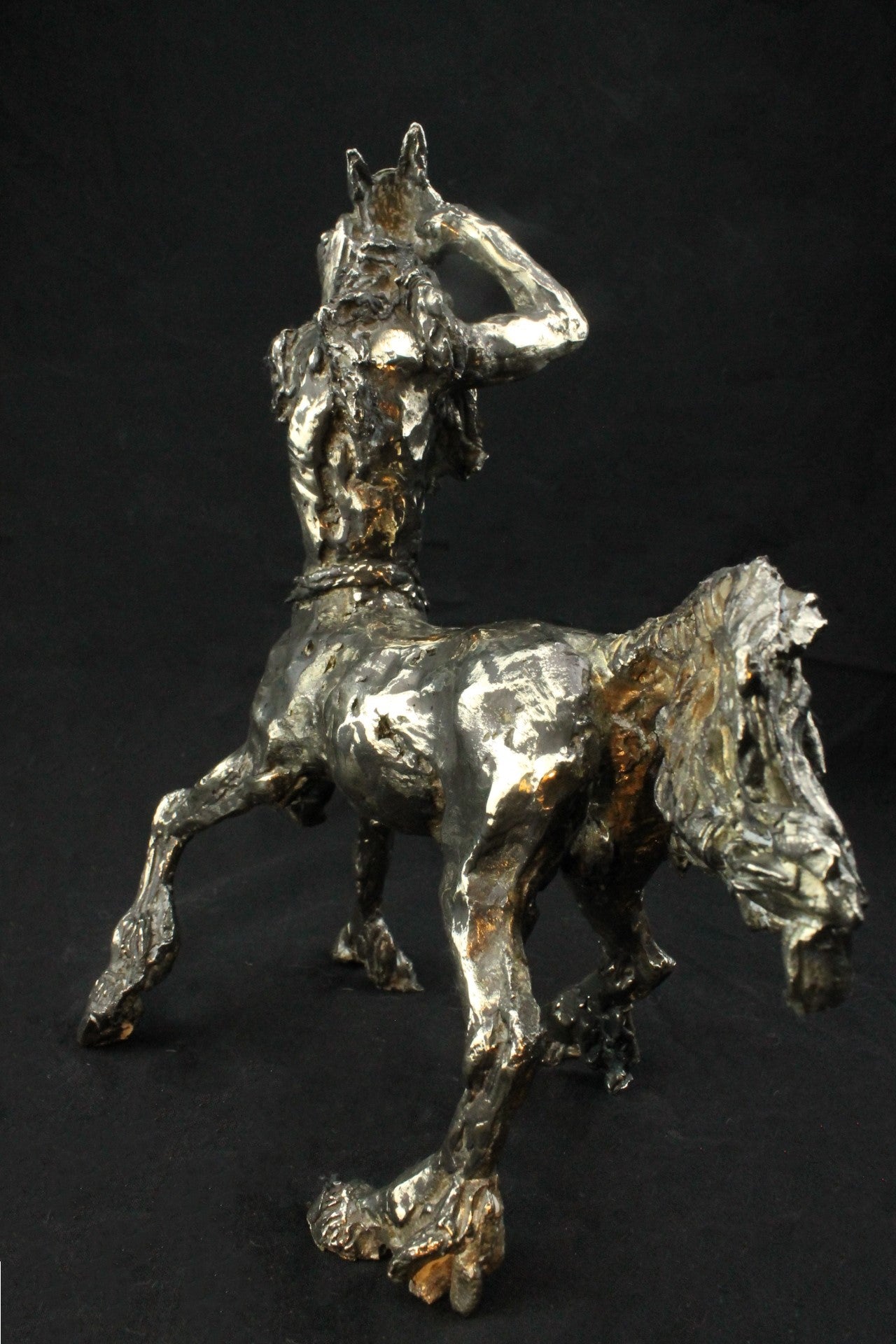 audrey flechet, sculpture, bronze, centaure, bronce, fonderie du champ bon, centaur, centauro, krotos