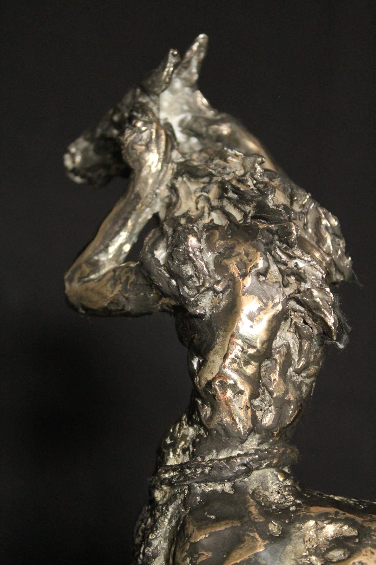 audrey flechet, sculpture, bronze, centaure, bronce, fonderie du champ bon, centaur, centauro, krotos