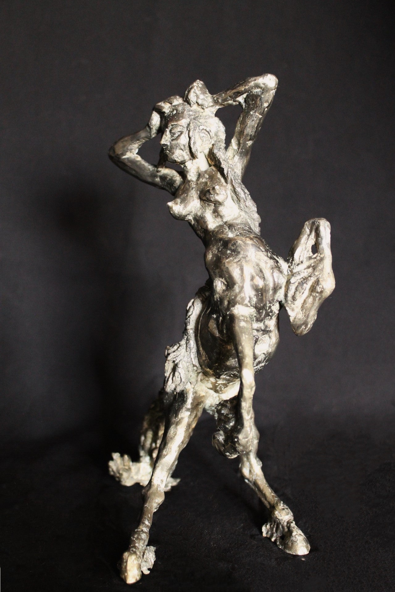 audrey flechet, sculpture, bronze, centaure, bronce, fonderie du champ bon, centaur, centauro, hylonomé