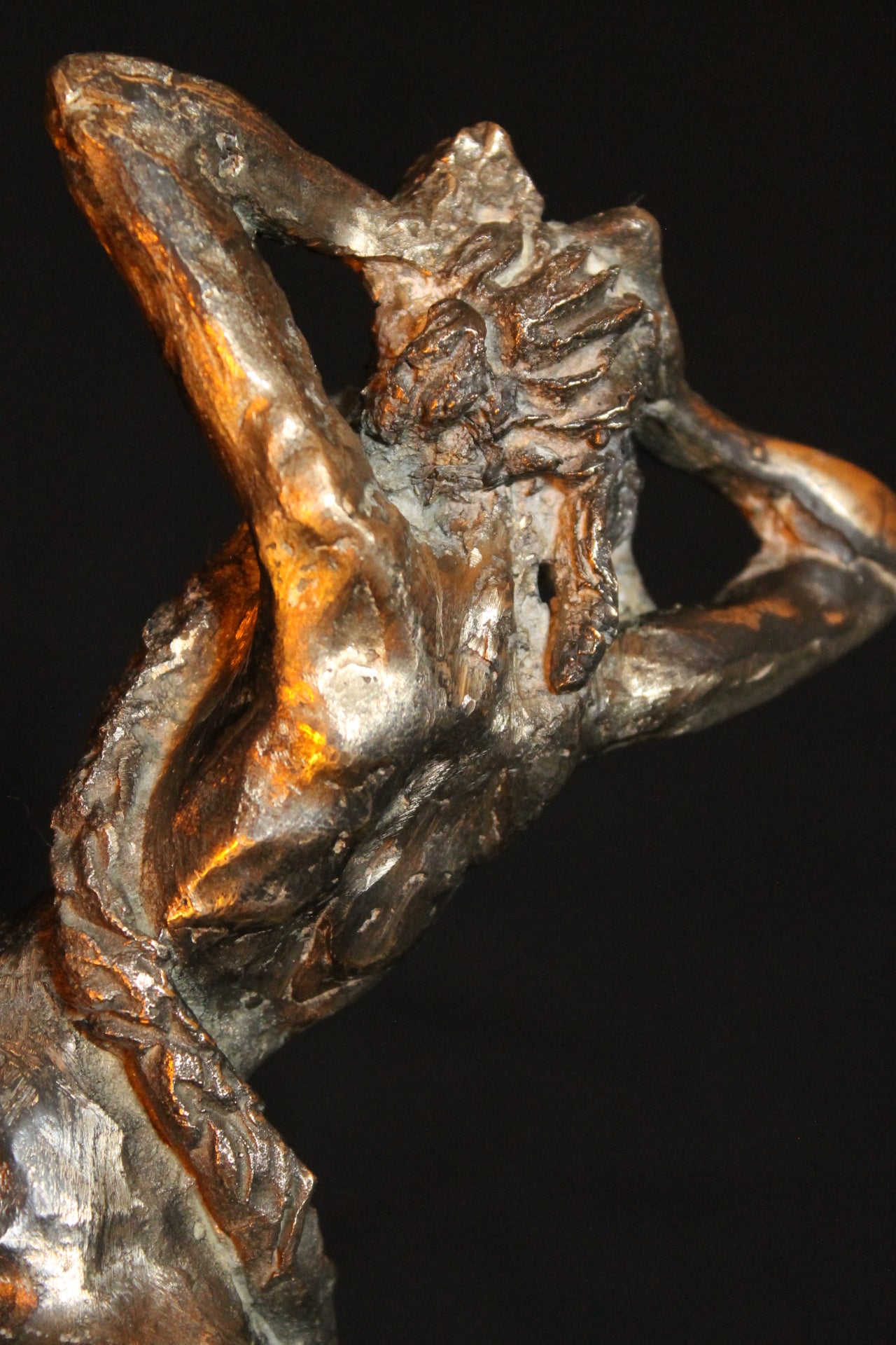 audrey flechet, sculpture, bronze, centaure, bronce, fonderie du champ bon, centaur, centauro, hylonomé