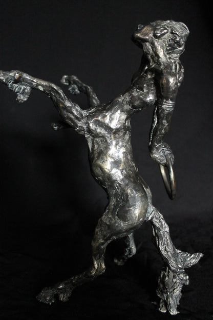 audrey flechet, sculpture, bronze, centaure, bronce, fonderie du champ bon, centaur, centauro, cyllare