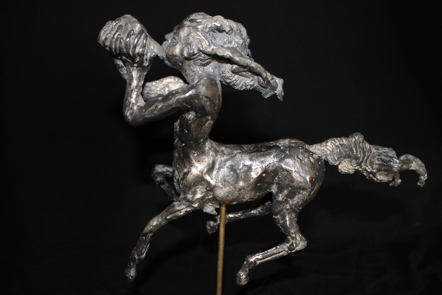 audrey flechet, sculpture, bronze, centaure, bronce, fonderie du champ bon, centaur, centauro, pholos