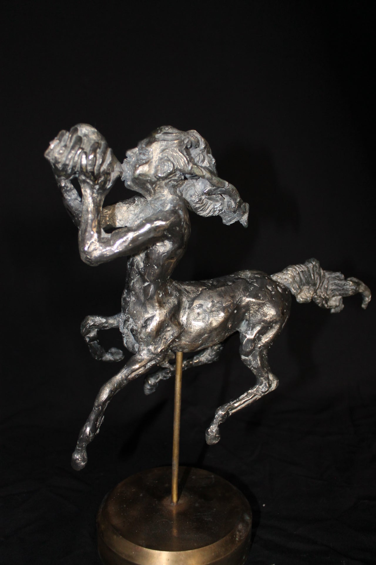 audrey flechet, sculpture, bronze, centaure, bronce, fonderie du champ bon, centaur, centauro, pholos