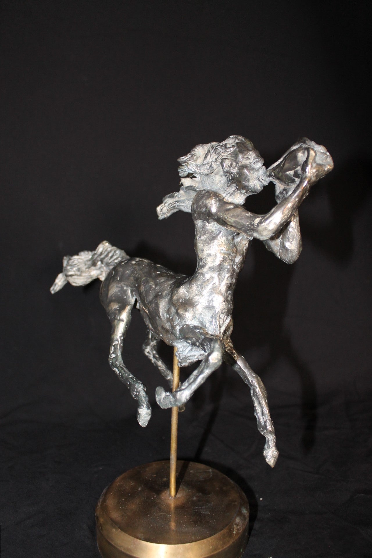 audrey flechet, sculpture, bronze, centaure, bronce, fonderie du champ bon, centaur, centauro, pholos