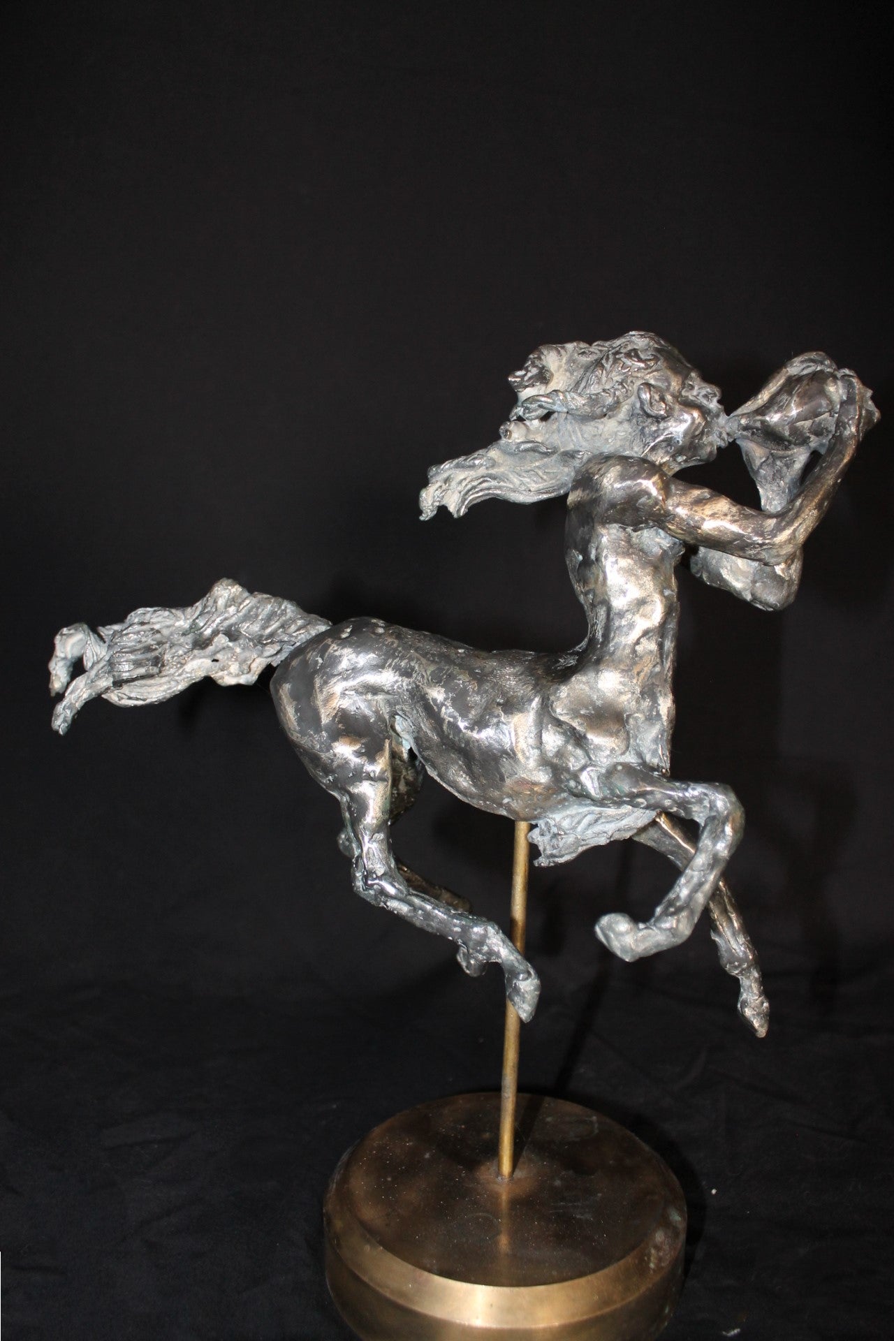 audrey flechet, sculpture, bronze, centaure, bronce, fonderie du champ bon, centaur, centauro, pholos