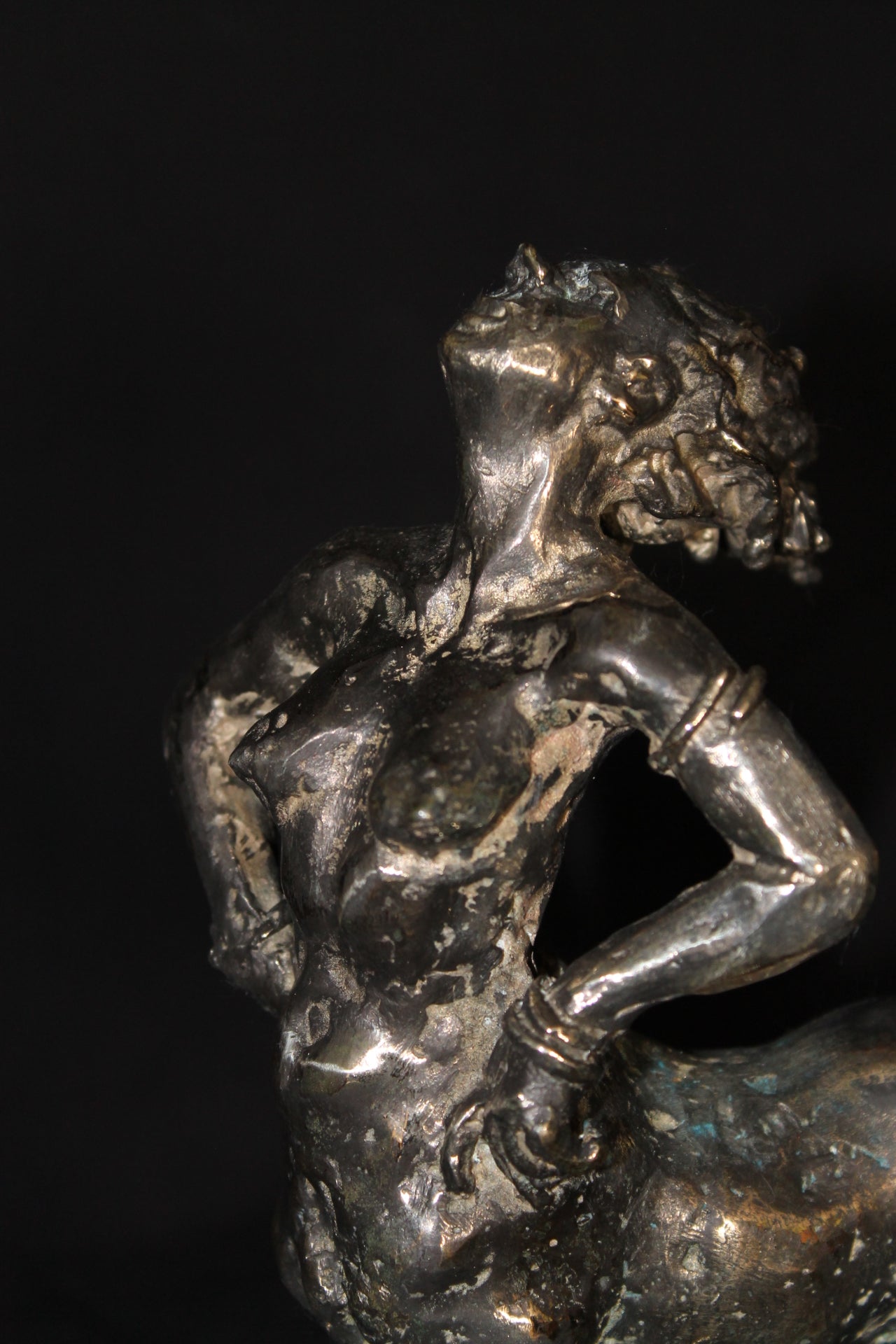 audrey flechet, sculpture, bronze, centaure, bronce, fonderie du champ bon, centaur, centauro, occyrhoé