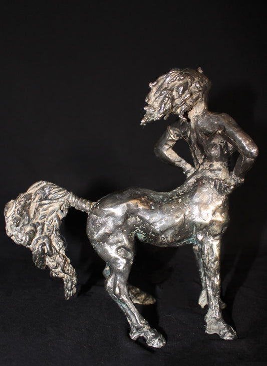 audrey flechet, sculpture, bronze, centaure, bronce, fonderie du champ bon, centaur, centauro, occyrhoé