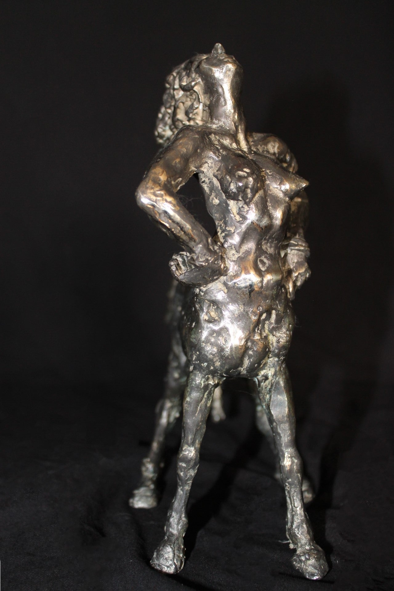 audrey flechet, sculpture, bronze, centaure, bronce, fonderie du champ bon, centaur, centauro, occyrhoé