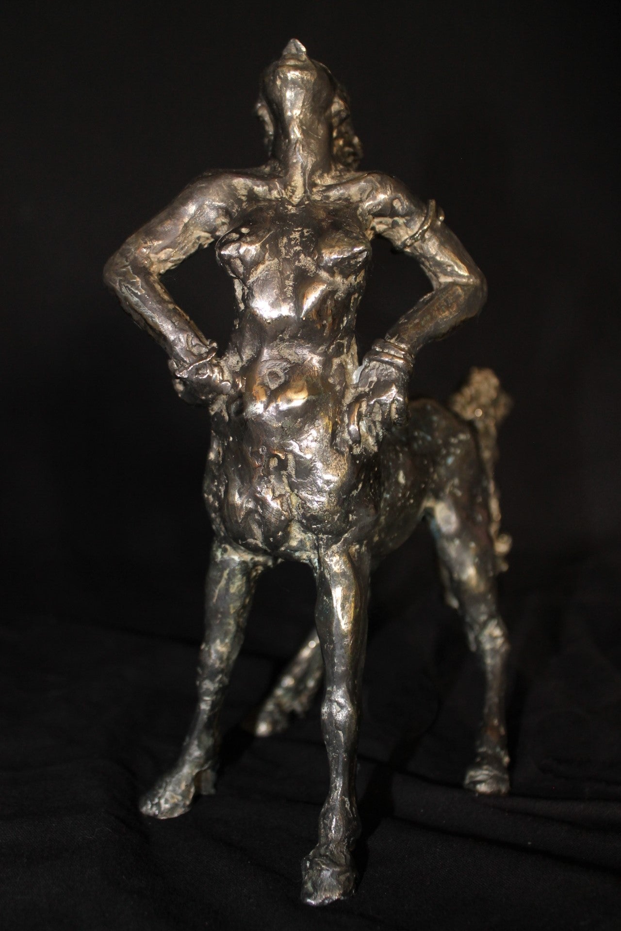 audrey flechet, sculpture, bronze, centaure, bronce, fonderie du champ bon, centaur, centauro, occyrhoé