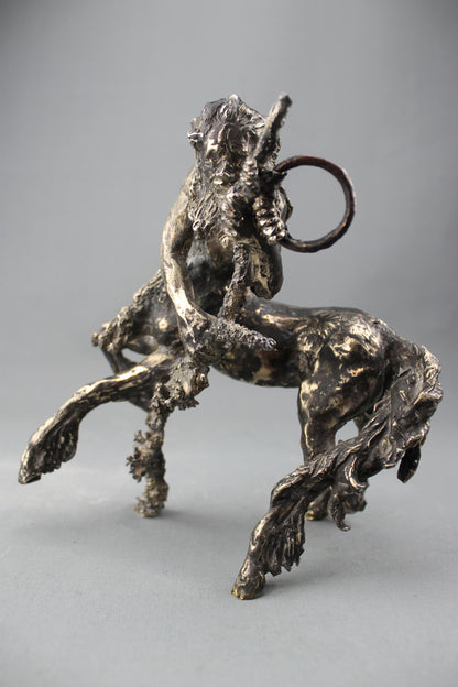 audrey flechet, sculpture, bronze, centaure, bronce, fonderie du champ bon, centaur, centauro, chiron