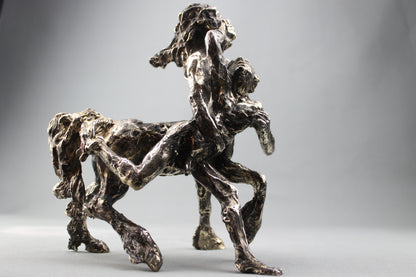 audrey flechet, sculpture, bronze, centaure, bronce, fonderie du champ bon, centaur, centauro, nésaia