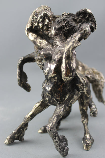 pièce unique, eurytion, bronze, centaure, audrey flechet, sculpture, fonderie du champ bon, metal casting, bronce, bronzo, centaur