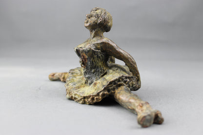 audrey flechet, sculpture, bronze, pièce unique, cire perdue, french cancan, dace, danseuse, fonderie du champ bon, lost wax, metal casting, coco