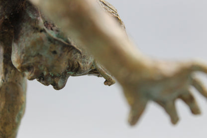 french cancan, audrey flechet, sculpture, bronze, pièce unique, cire perdue, french cancan, dace, danseuse, fonderie du champ bon, lost wax, metal casting, bérangère